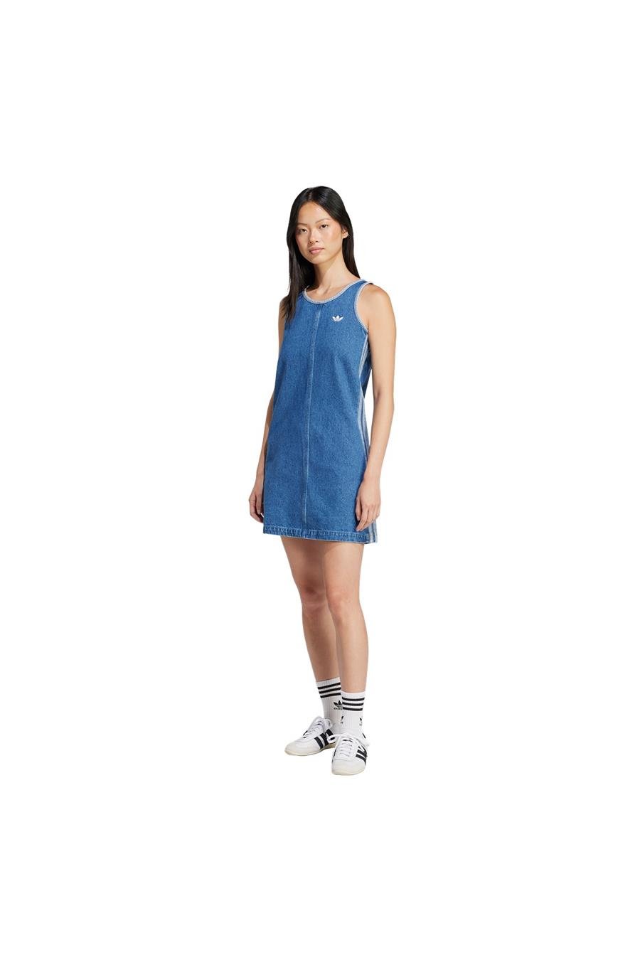 adidas Kadın  Mavi  Elbise DENIM 3S DRESS JD2580