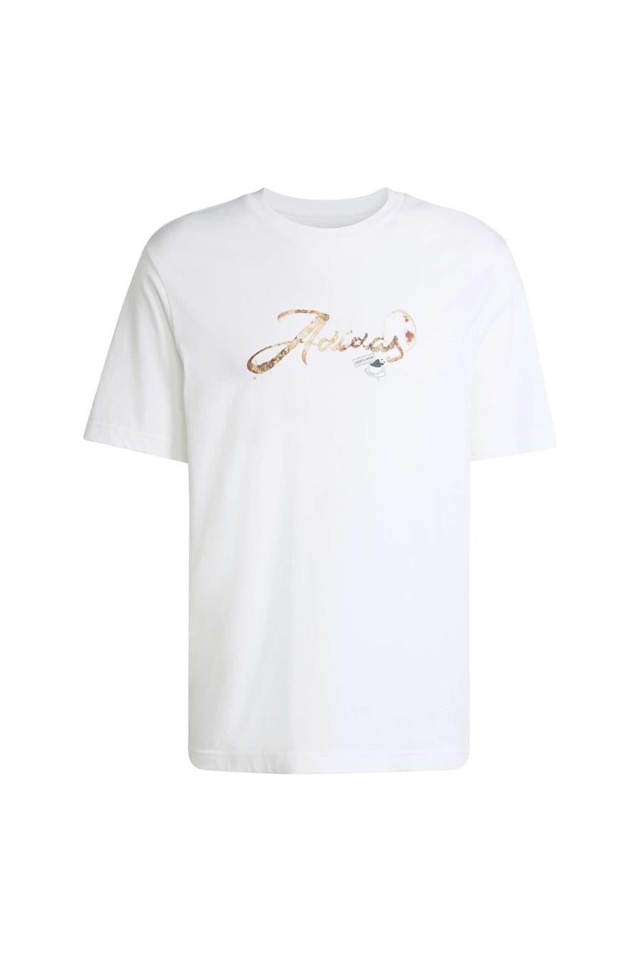 adidas M CAFE SCRIPT T Beyaz Erkek   T-shirt KB2503