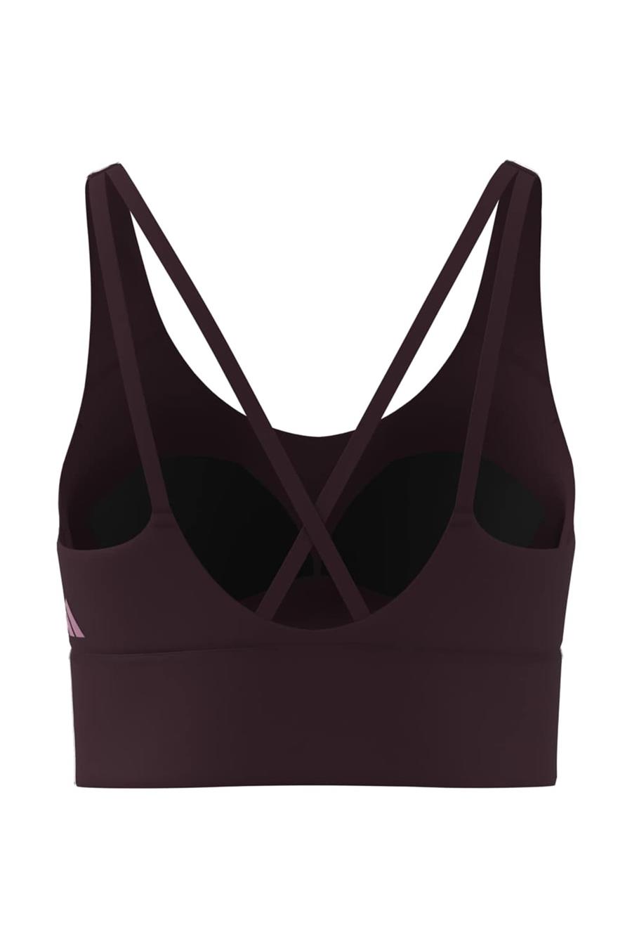 adidas W 3SS ESS MS Kadın Bordo Sporcu Sütyeni HZ0874