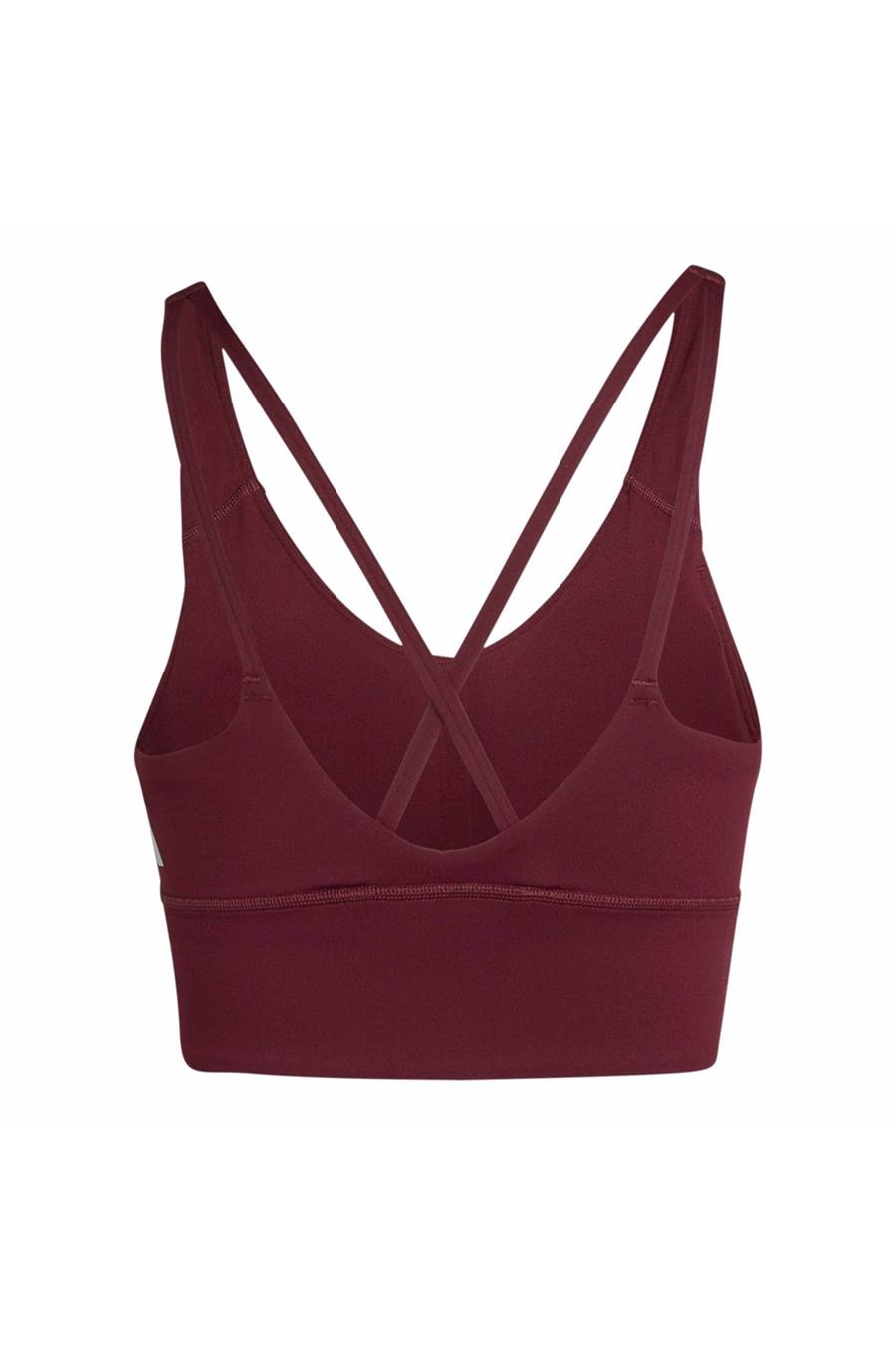 adidas W 3SS ESS MS Kadın Bordo Sporcu Sütyeni HZ0874