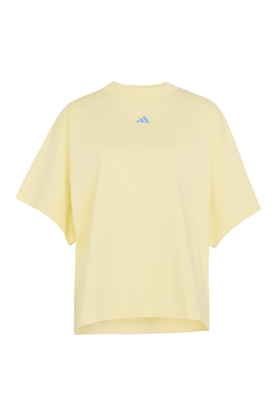 adidas W 3SS GFX TEE2 Kadın  Sarı  T-shirt KU6059