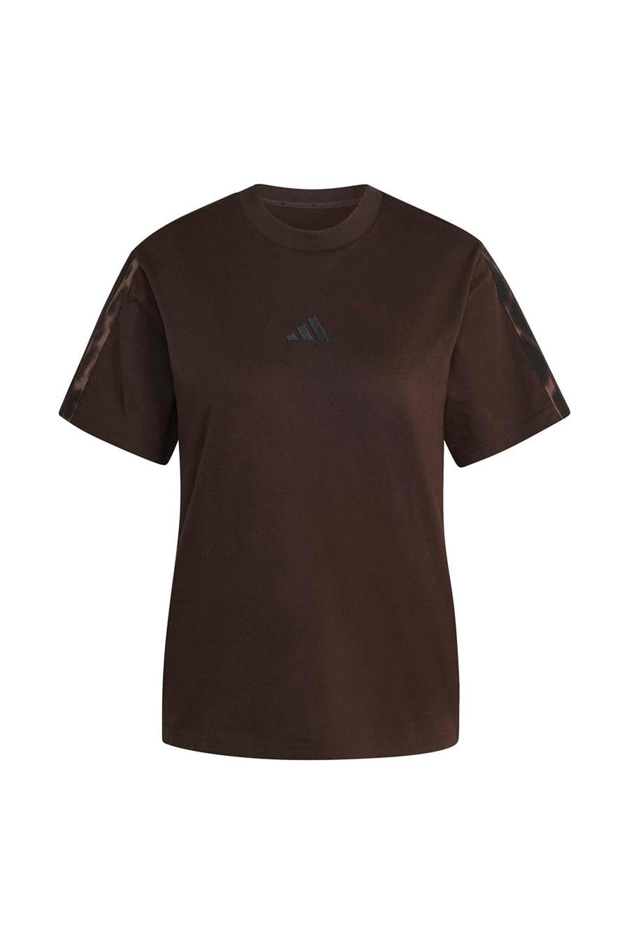 adidas W AOP 3S T INF Kahverengi Kadın   T-shirt KE8830