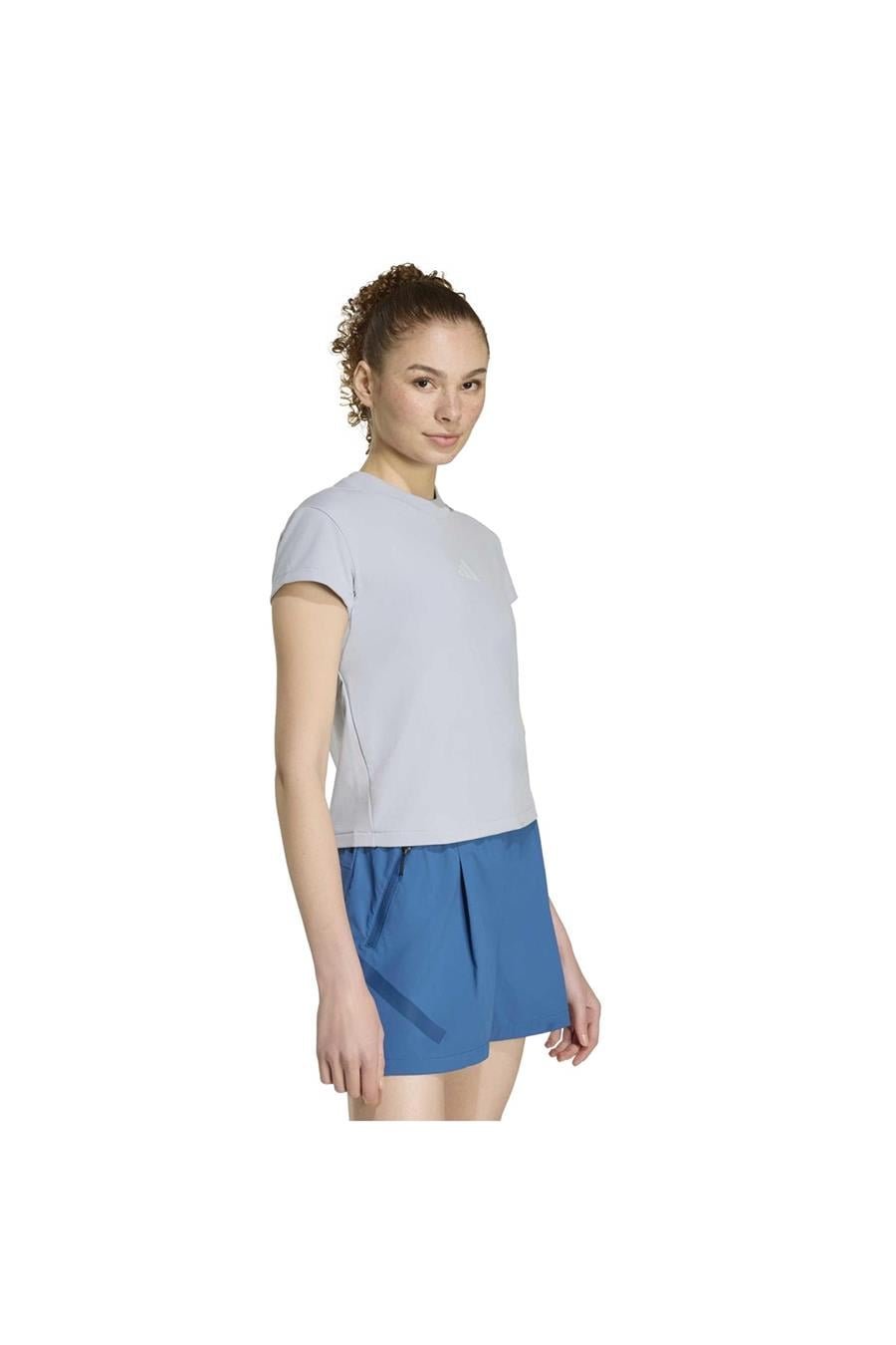 adidas W Z.N.E. BB TEE Kadın  Gri  T-shirt KC7741