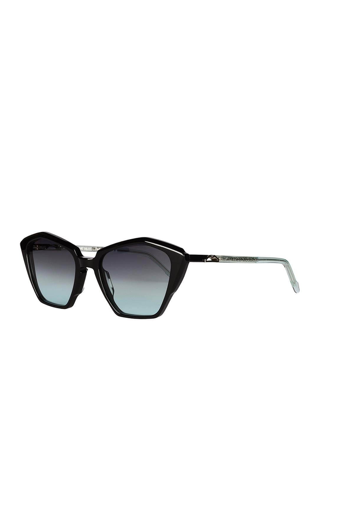 Original Vintage NAPLES BAY NB 06 Black Silver 54 Kadın Güneş Gözlüğü