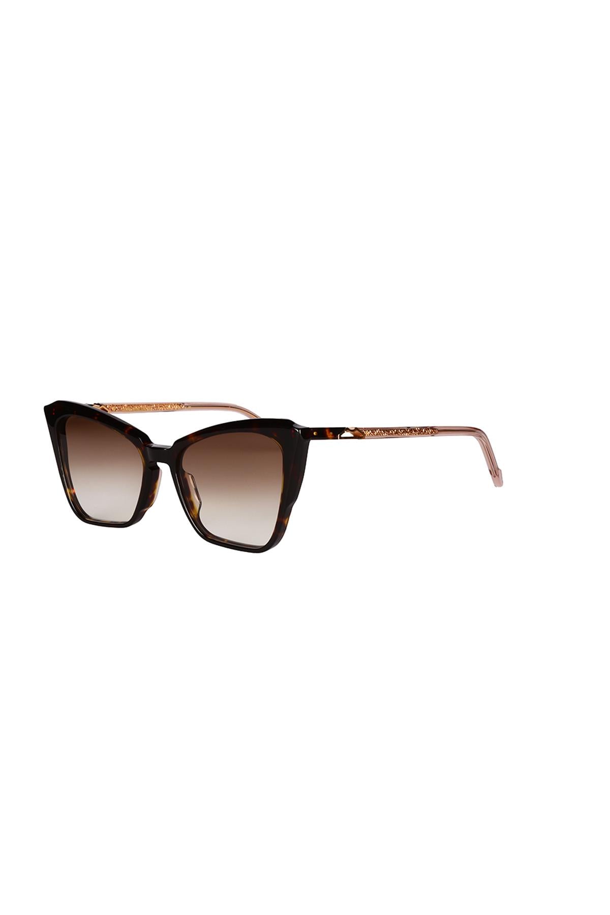 Original Vintage NAPLES BAY NB 05 COL Havana 53 Kadın Güneş Gözlüğü