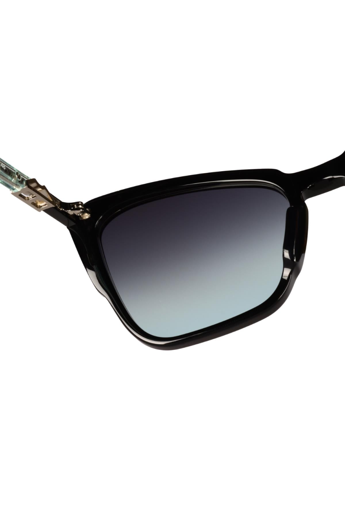 Original Vintage NAPLES BAY NB 05 Black Silver 53 Kadın Güneş Gözlüğü