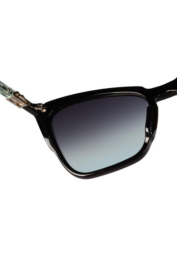 Original Vintage NAPLES BAY NB 05 Black Silver 53 Kadın Güneş Gözlüğü