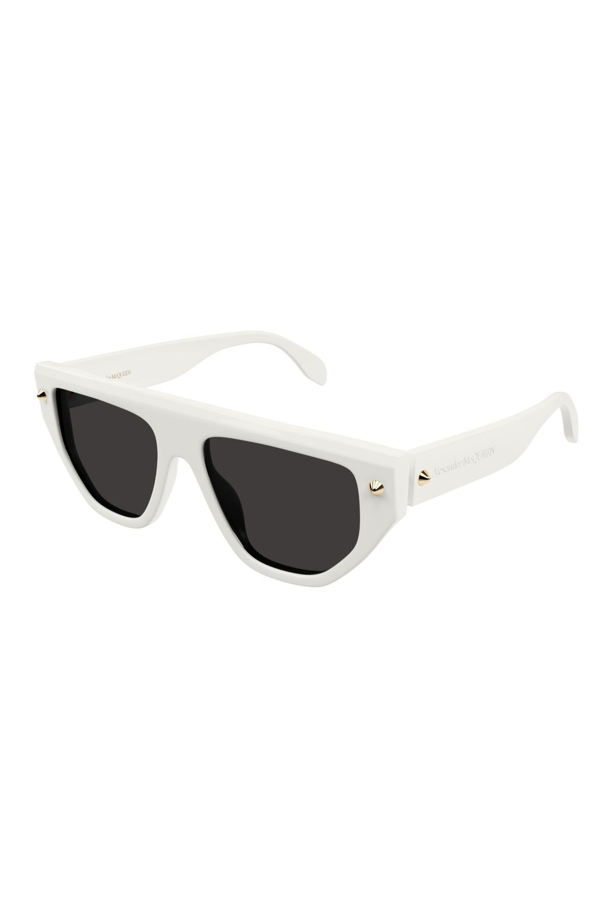 サングラス ALEXANDER MCQUEEN Woman Sunglasses White AM0408S 003 Alexander Mcqueen AM0408S 003 54 Unisex Güneş Gözlüğü