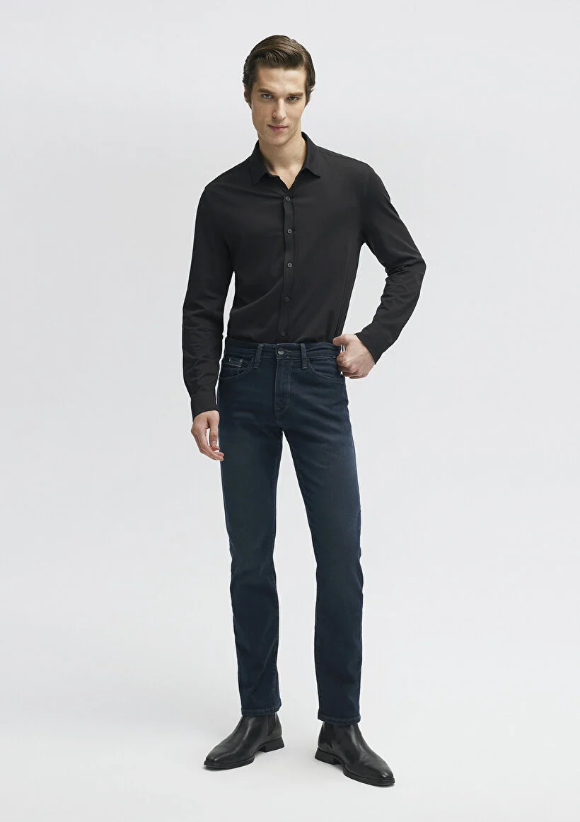 Erkek Lacivert M0037829624 Martin Straight Leg