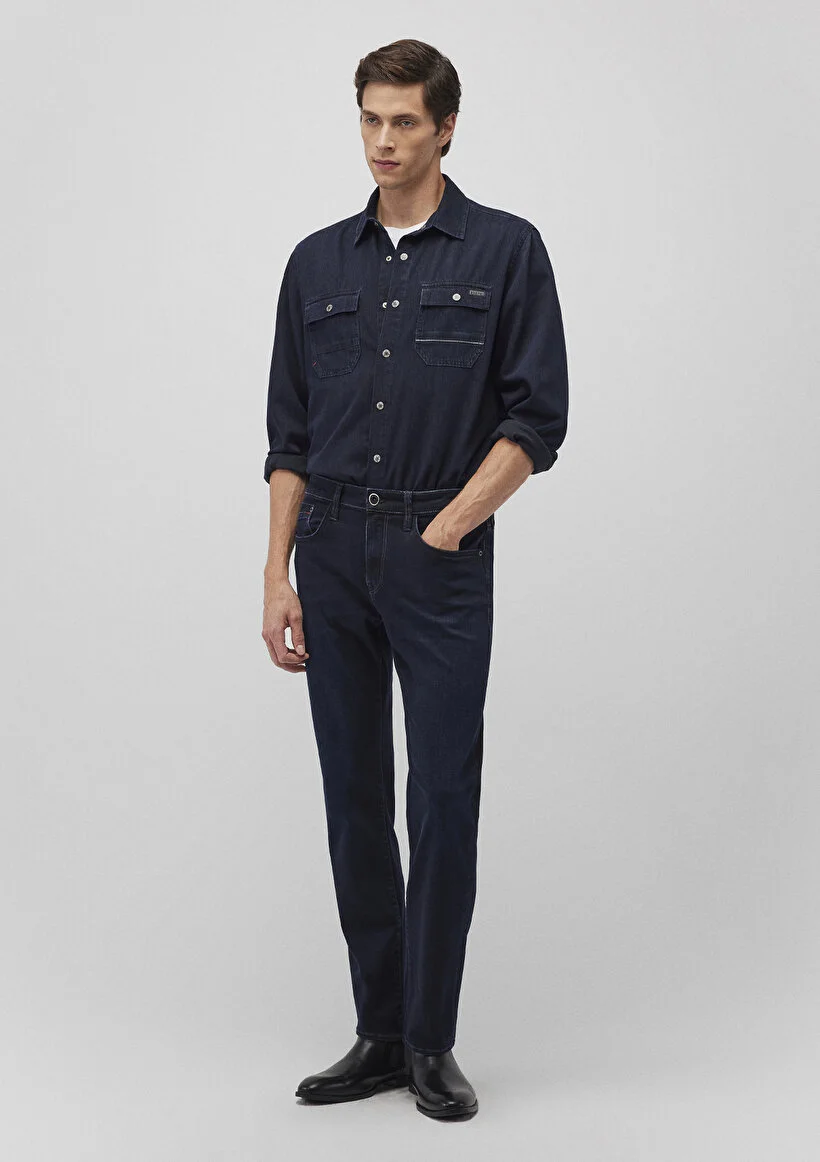 Erkek Lacivert M0037835208 Martin Straight Leg