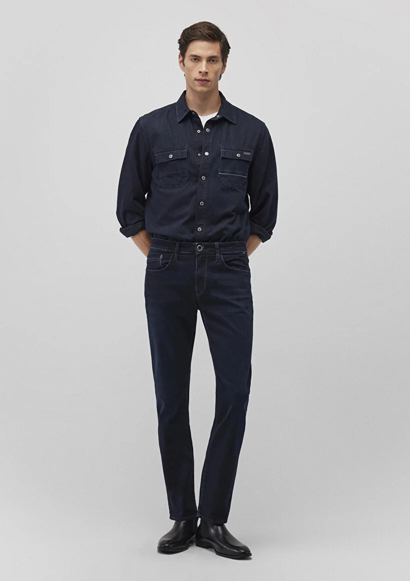 Erkek Lacivert M0037835208 Martin Straight Leg