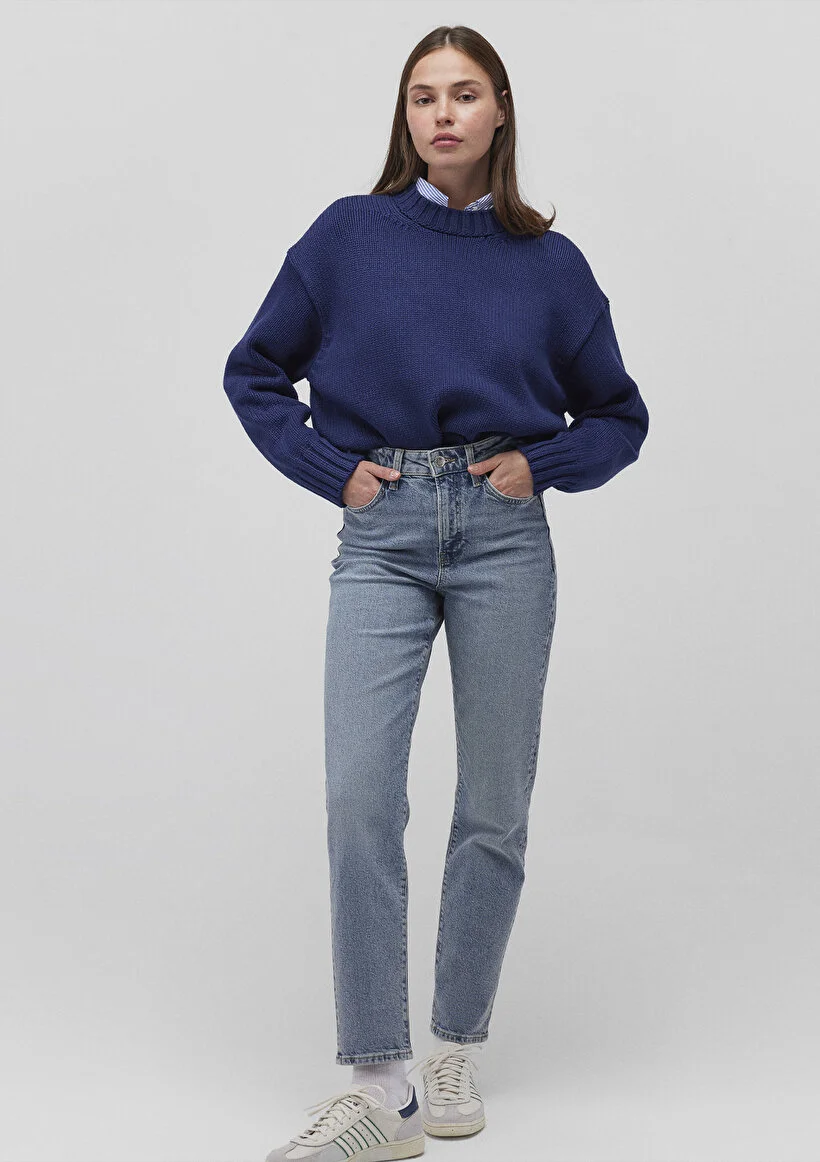 Kadın Açık Mavi M101077-30503 Star Mom Jeans