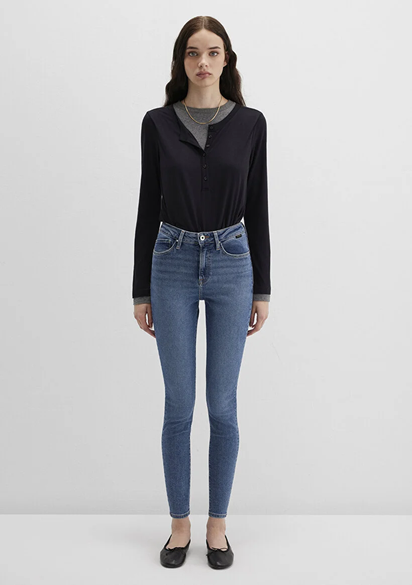 Kadın Mavi M100980-82194 Serenay Skinny Pantolon