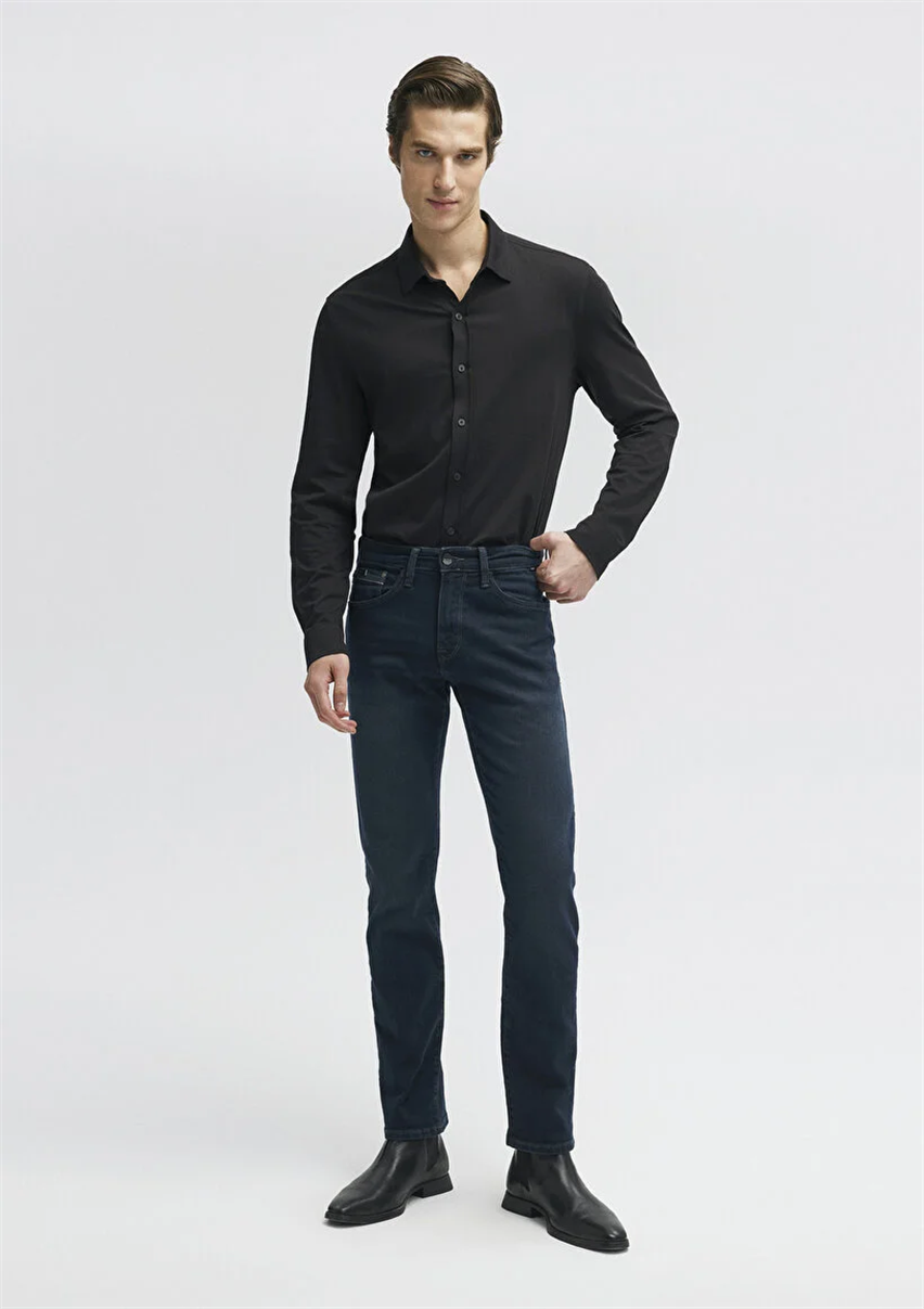 Erkek Lacivert M0037829624 Martin Straight Leg