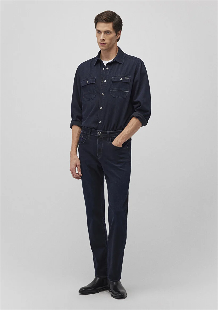 Erkek Lacivert M0037835208 Martin Straight Leg