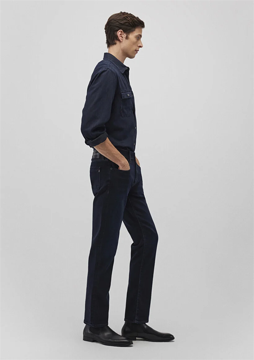 Erkek Lacivert M0037835208 Martin Straight Leg
