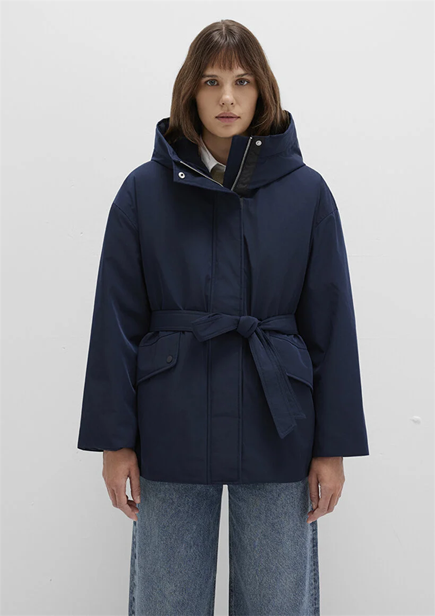 Kadın Lacivert M1110703-83699 Kapişonlu Parka