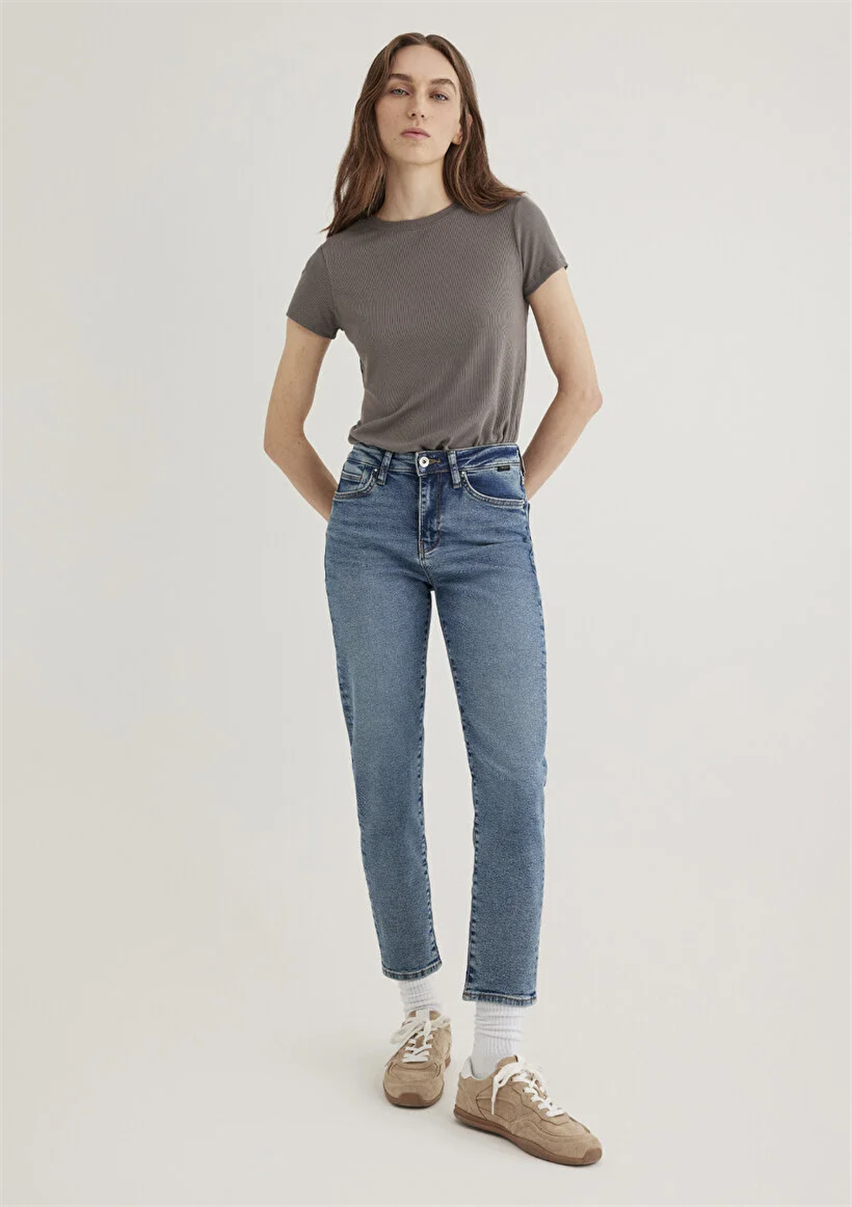 Kadın Mavi M100277-89183 Cındy Pantolon