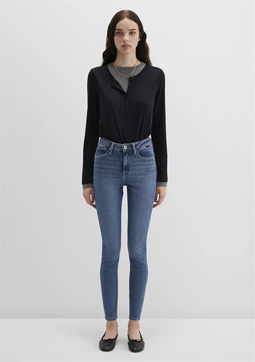 Kadın Mavi M100980-82194 Serenay Skinny Pantolon