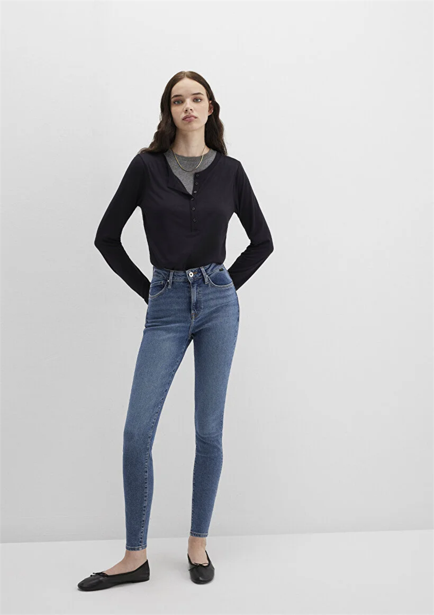 Kadın Mavi M100980-82194 Serenay Skinny Pantolon
