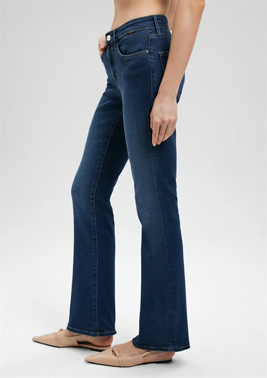 Kadın Mavi M1013684068 Molly Kot Pantolon