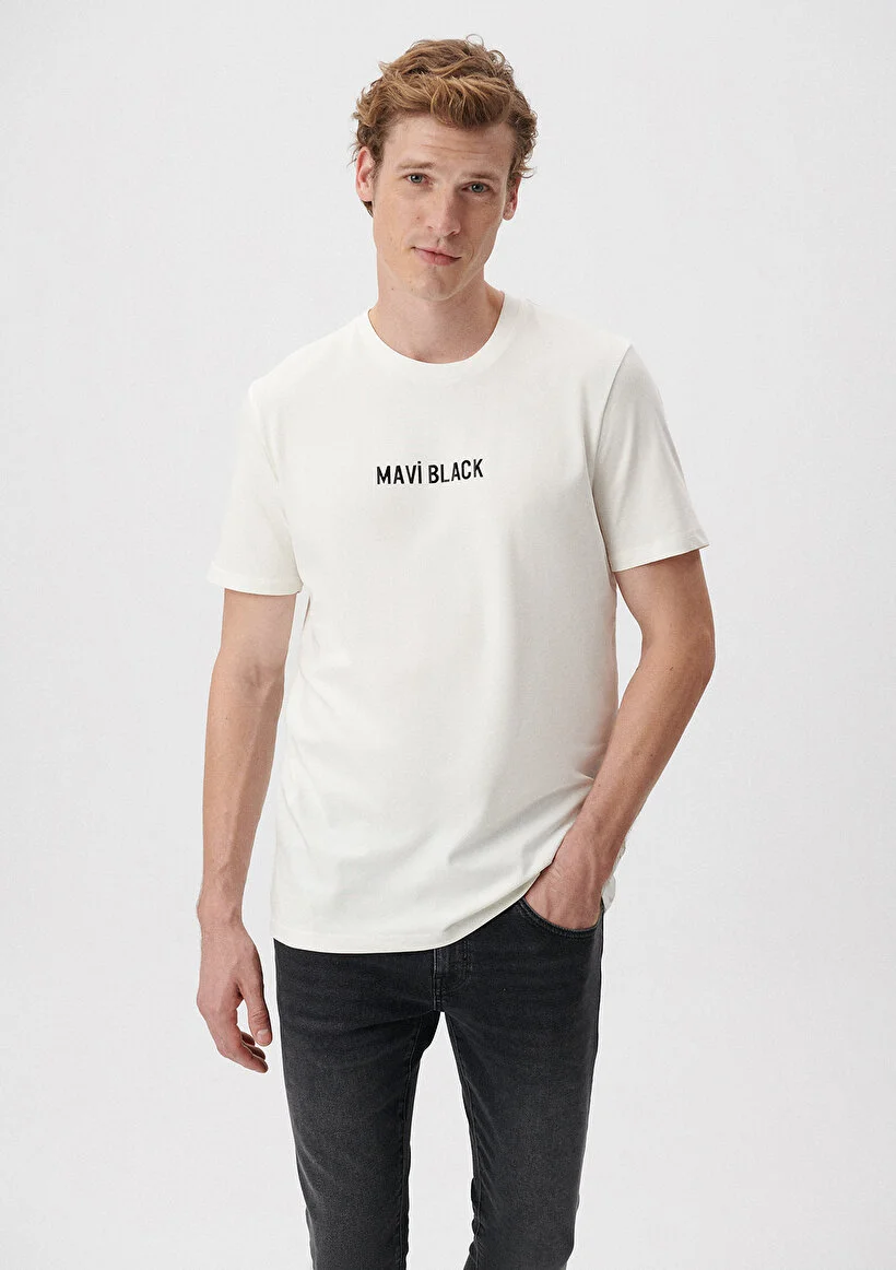 Pranga Erkek Beyaz M0610785-70057 Baskılı T-Shirt - TSH.ERK.523