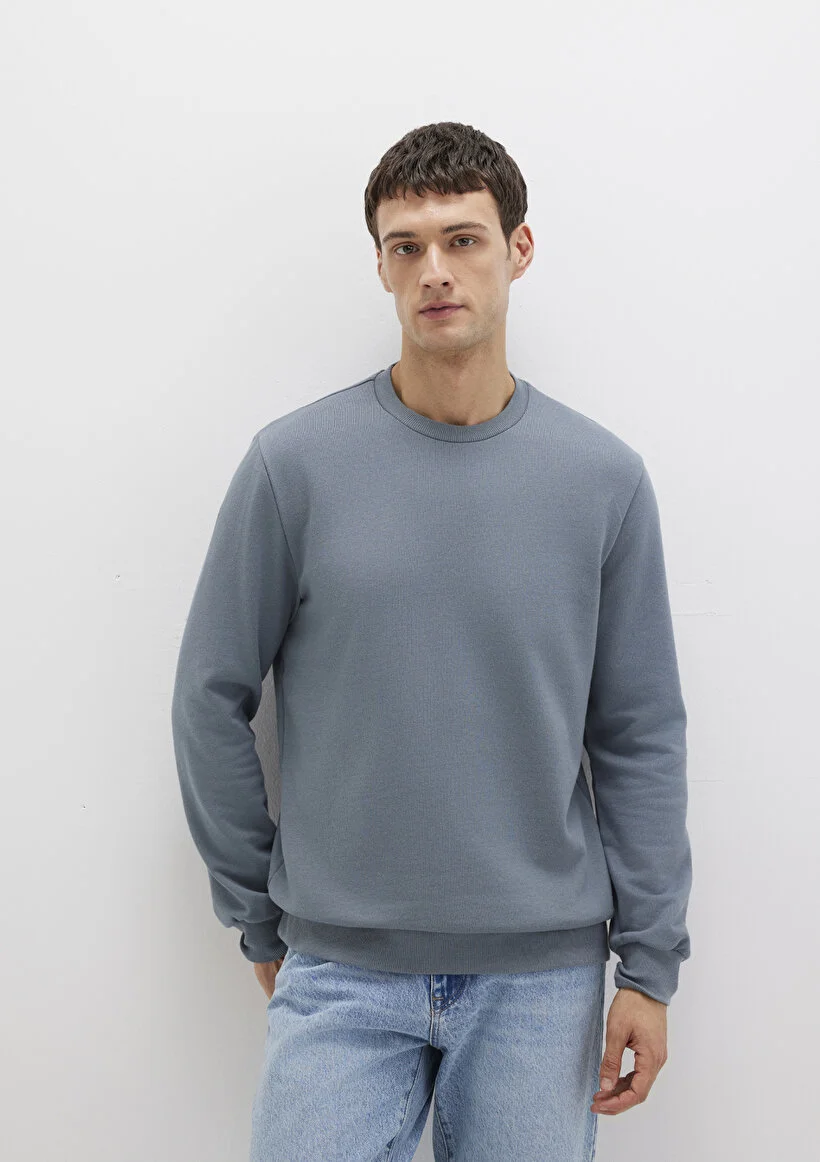 Pranga Erkek Gri M0s10457-80889 Bisiklet Yaka Sweatshirt - SWT.ERK.266