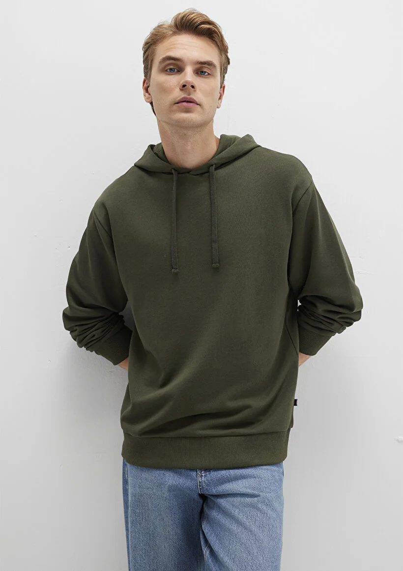 Pranga Erkek Haki Yeşil M0s10417-71545 Kapüşonlu Sweatshirt - SWT.ERK.263