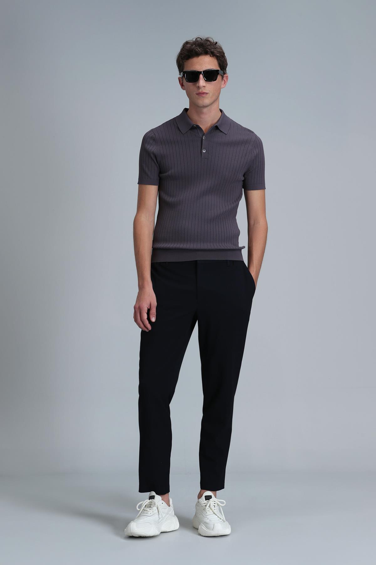 Pranga Erkek Mürdüm 111090075 Polo Yala T-Shirt - TSH.ERK.583