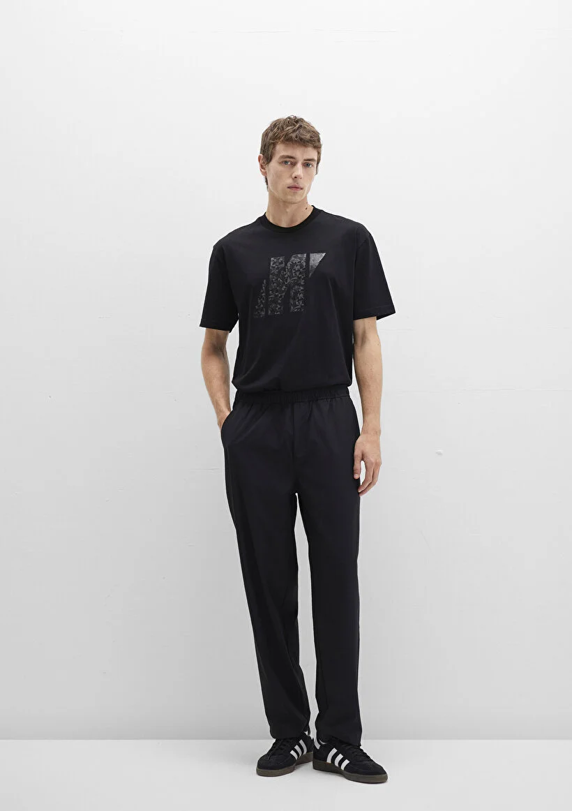 Pranga Erkek Siyah M0010457-71379 Jogger Pantolon - PNT.ERK.646