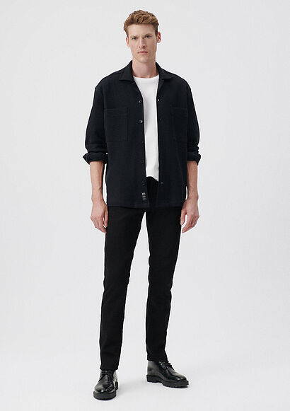 Pranga Erkek Siyah M0035133304 Marcus Slim Straight Leg - PNT.ERK.180