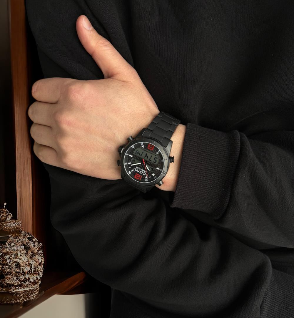 Pranga Erkek Siyah Metal Kordonlu Saat - SAT.ERK.205