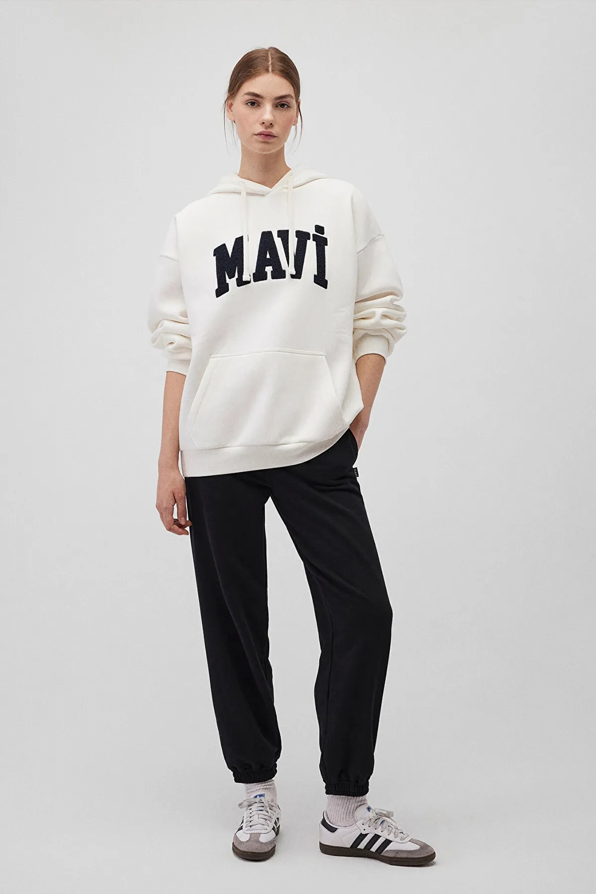 Pranga Kadın Beyaz M1s10175-80194 Kapüşonlu Sweatshirt - SWT.KD.0254