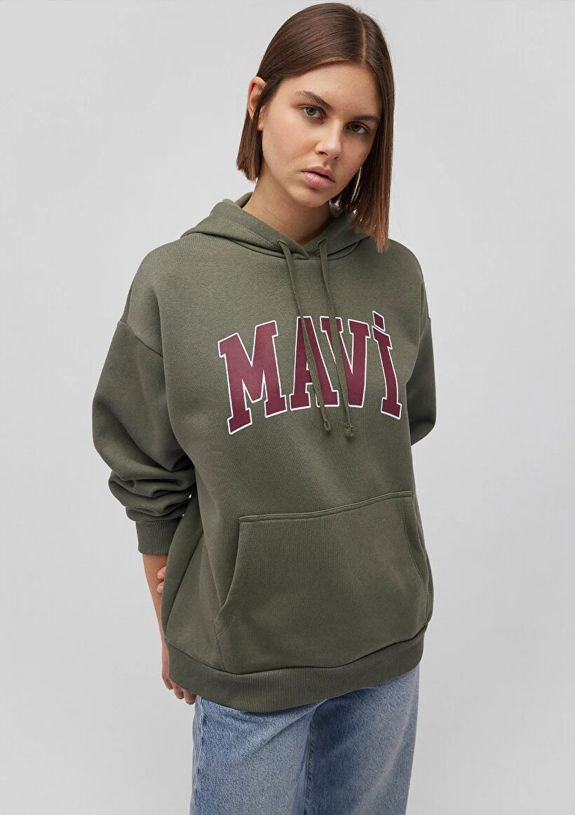 Pranga Kadın Haki Yeşil M1600361-71581 Kapişonlu Sweatshirt - SWT.KD.0231