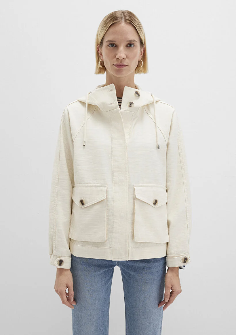 Pranga Kadın Krem M1110625-89513 Mevsimlik Mont - MNT.KD.0163