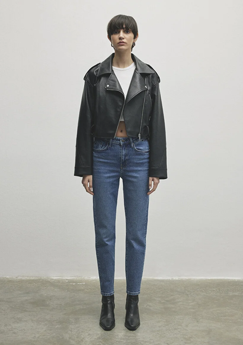 Pranga Kadın Mavi M101077-85611 Star Mom Jeans - PNT.KD.0883
