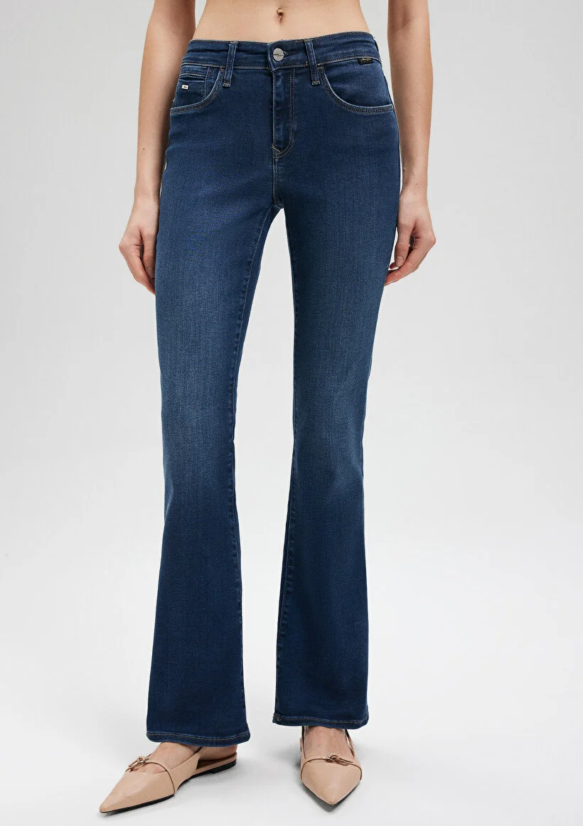 Pranga Kadın Mavi M1013684068 Molly Kot Pantolon - PNT.KD.0636
