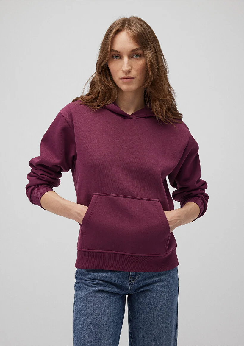 Pranga Kadın Şarabi M167299-70670 Kapişonlu Sweatshirt - SWT.KD.0230
