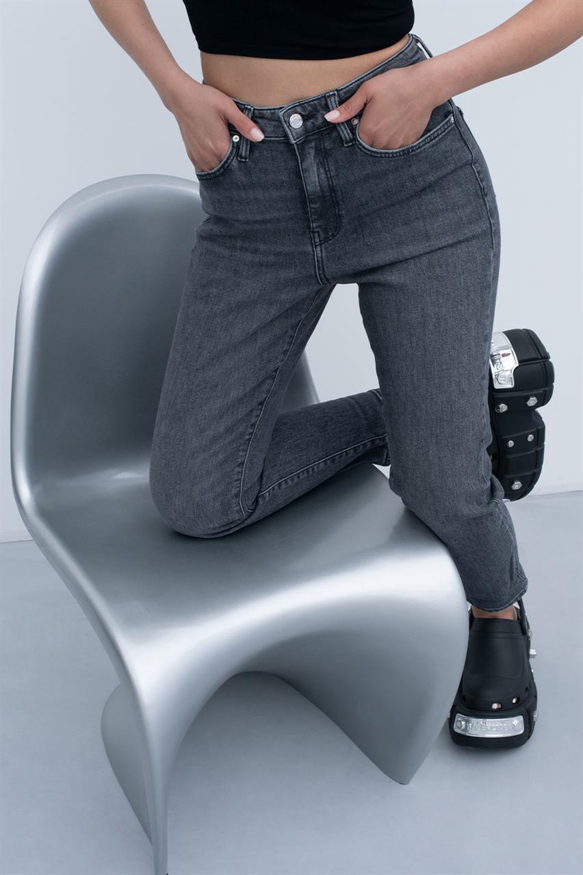 Pranga Kadın Füme Star Mom Jeans M101077-82665 
