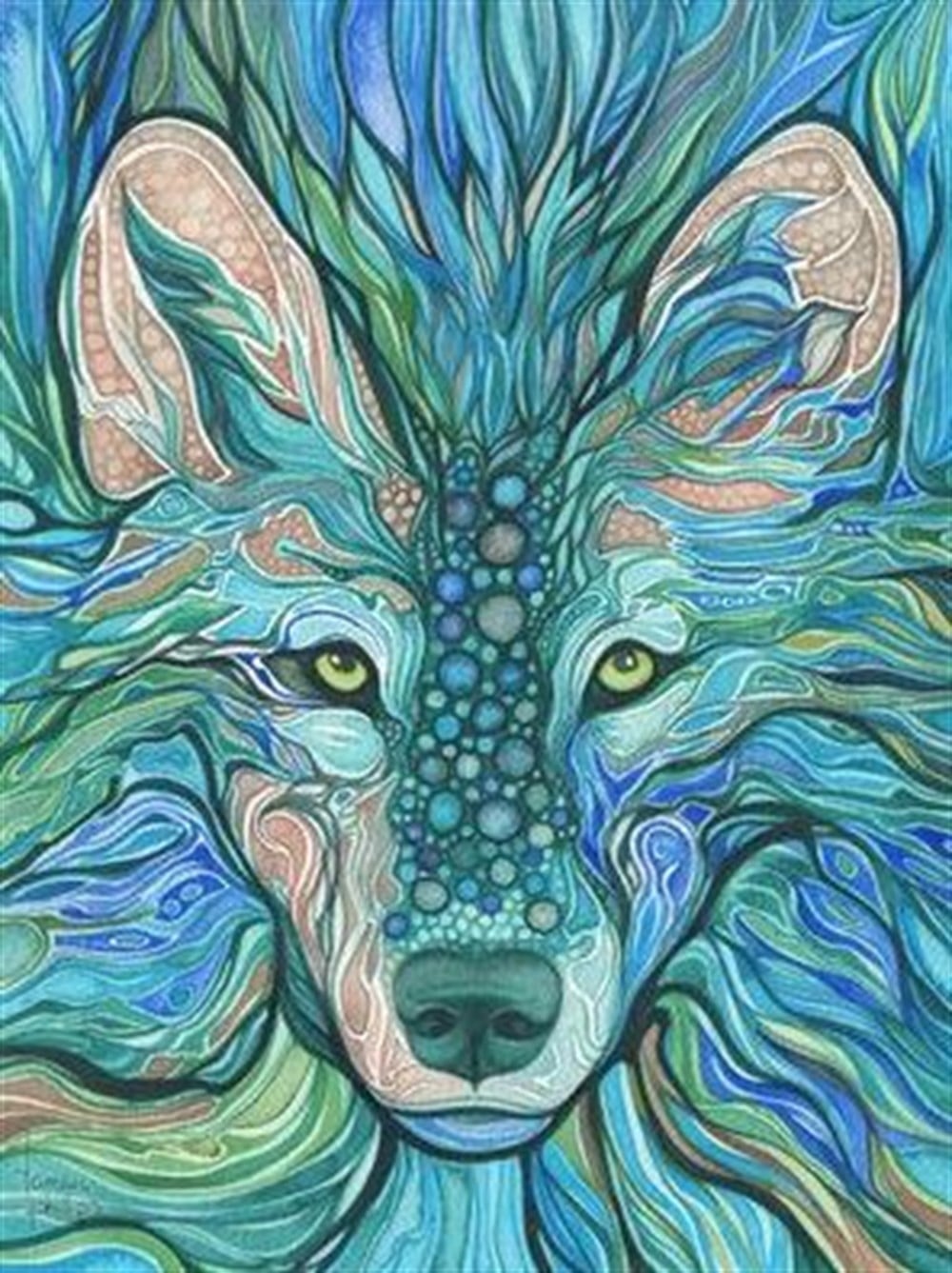 CANLIMarcel Sanat Elmas Mozaik Tablo & Diamond Painting TurkeyM20174397Desenin Arasındaki Kurt Marcel Sanat Elmas  Mozaik Tablo 48x66cm