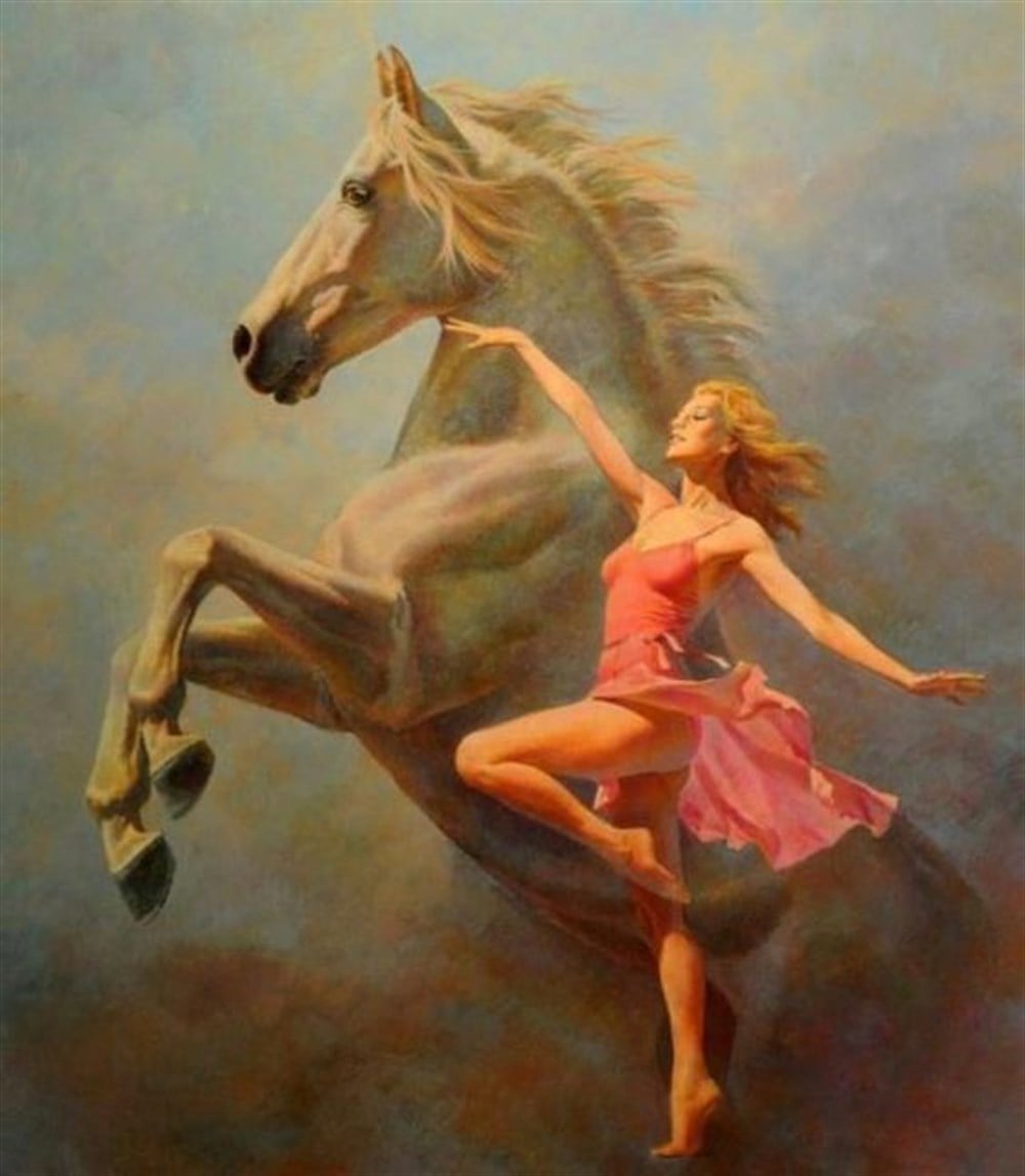 CANLIMarcel Sanat Elmas Mozaik Tablo & Diamond Painting TurkeyM20174263At Ve Kızın Dansı Marcel Sanat Elmas Mozaik Tablo 43X51cm