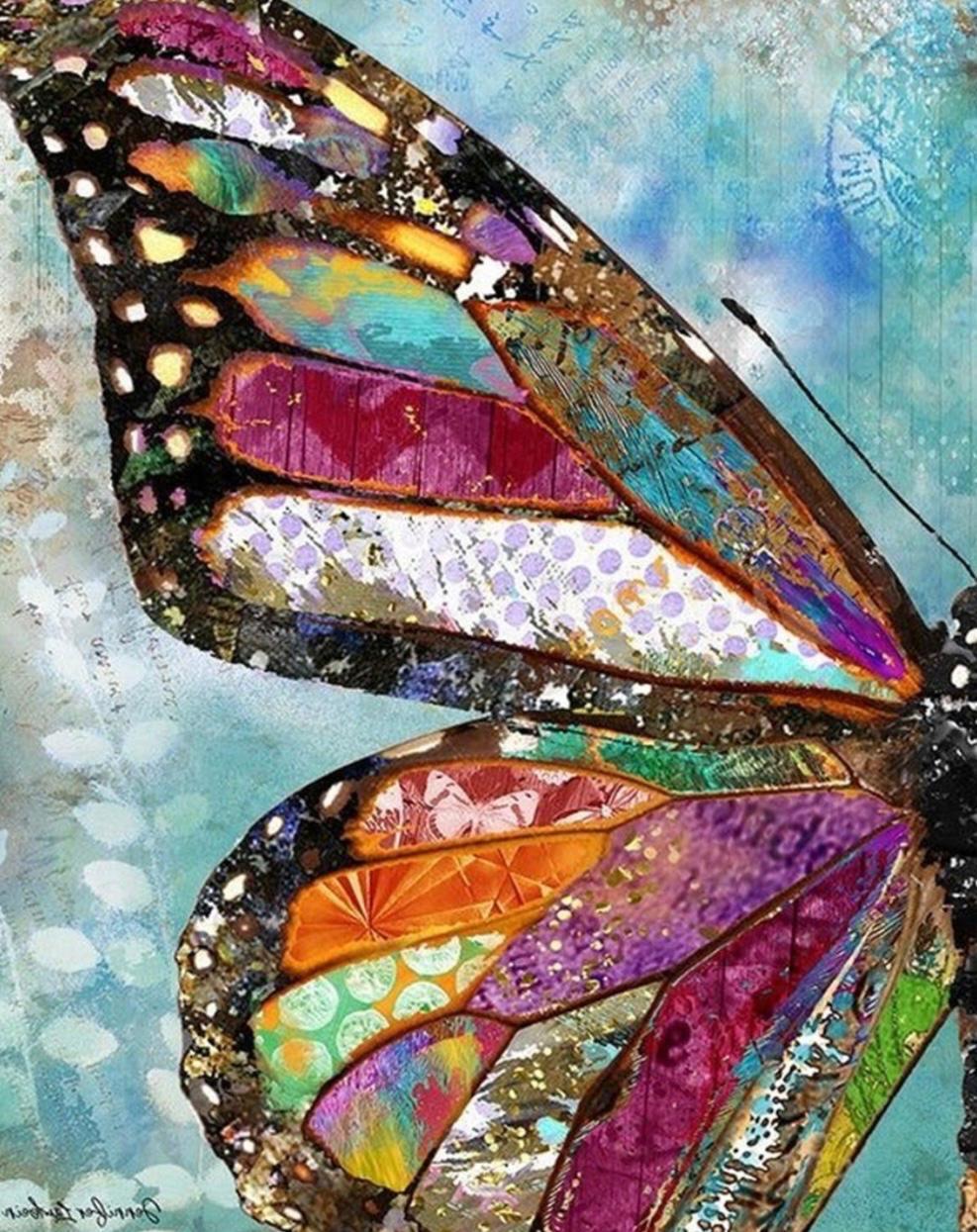 CANLIMarcel Sanat Elmas Mozaik Tablo & Diamond Painting TurkeyM20177012Kelebek Marcel Sanat Elmas Mozaik Tablo-48x61cm -M20177012