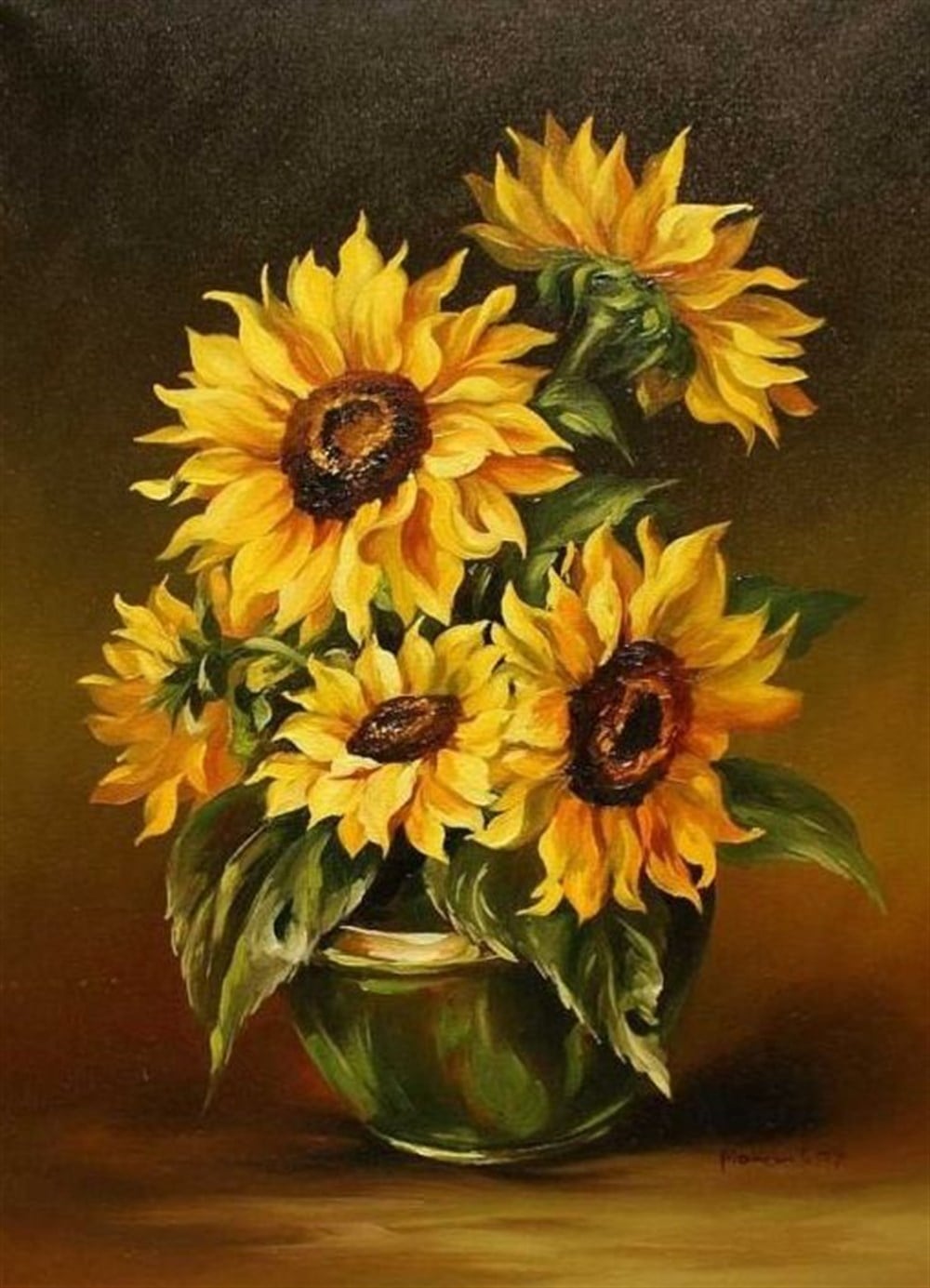 ÇİÇEK-AĞAÇMarcel Sanat Elmas Mozaik Tablo & Diamond Painting TurkeyM20173525Vazodaki Ayçiçekleri Marcel Sanat Elmas Mozaik Tablo 48x66cm