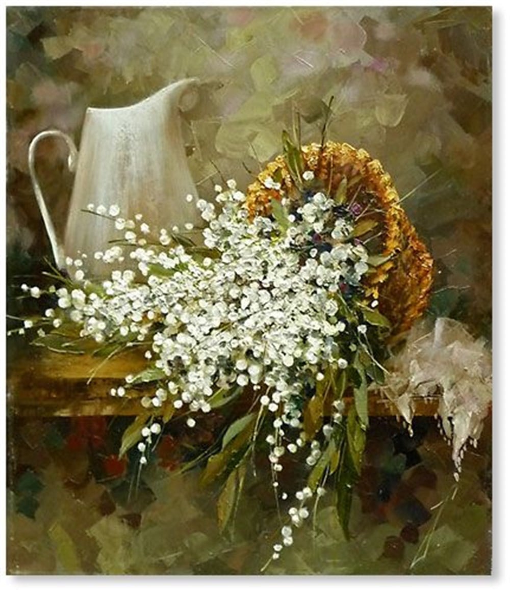 ÇİÇEK-AĞAÇMarcel Sanat Elmas Mozaik Tablo & Diamond Painting TurkeyM20173581Sürahi Ve Sepetin İçindeki Beyaz Çiçekler Marcel Sanat Elmas Mozaik Tablo 74x84cm