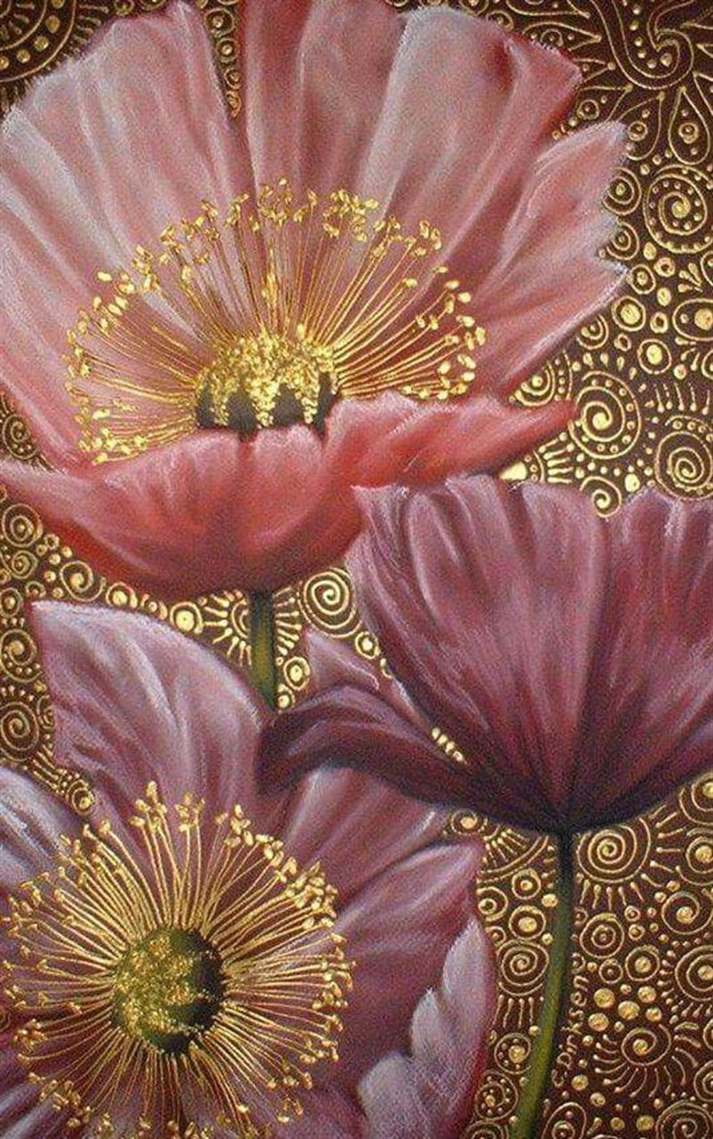 ÇİÇEKMarcel Sanat Elmas Mozaik Tablo & Diamond Painting TurkeyM20176671Pembe Altın Çiçek Marcel Sanat Elmas Mozaik Tablo 51x81cm