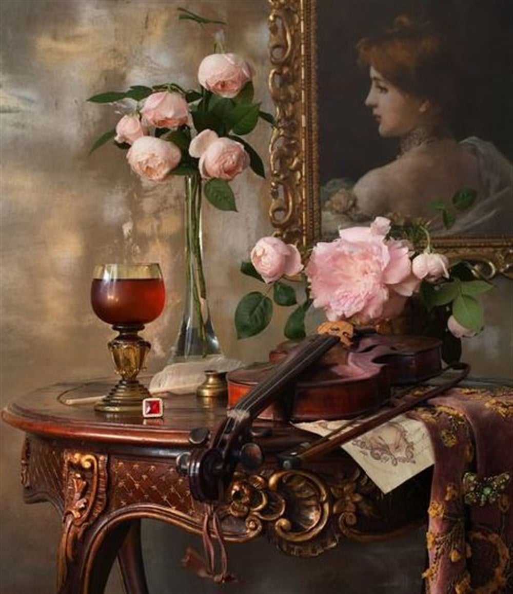 ÇİÇEKMarcel Sanat Elmas Mozaik Tablo & Diamond Painting TurkeyM20176613Klasik Odadaki Çiçekler Marcel Sanat Elmas Mozaik Tablo 64X74cm