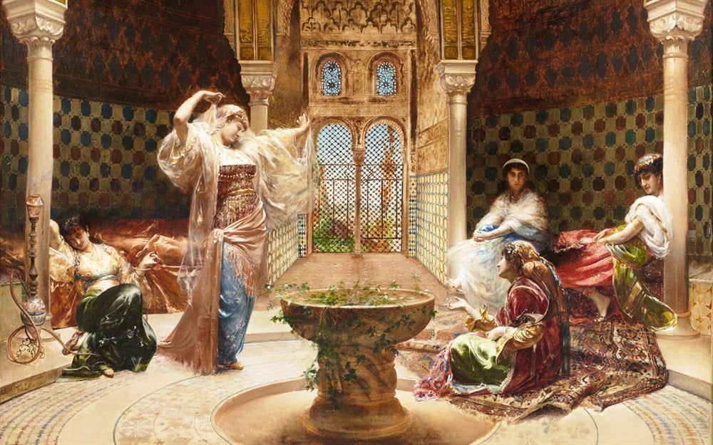 Osmanlı Harem Tablolar Harem Sefası Elmas Mozaik 91x56cm