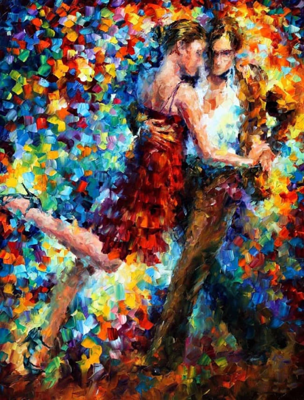 Leonid Afremov Aşk ve Tango Elmas Mozaik Tablo 40x53cm