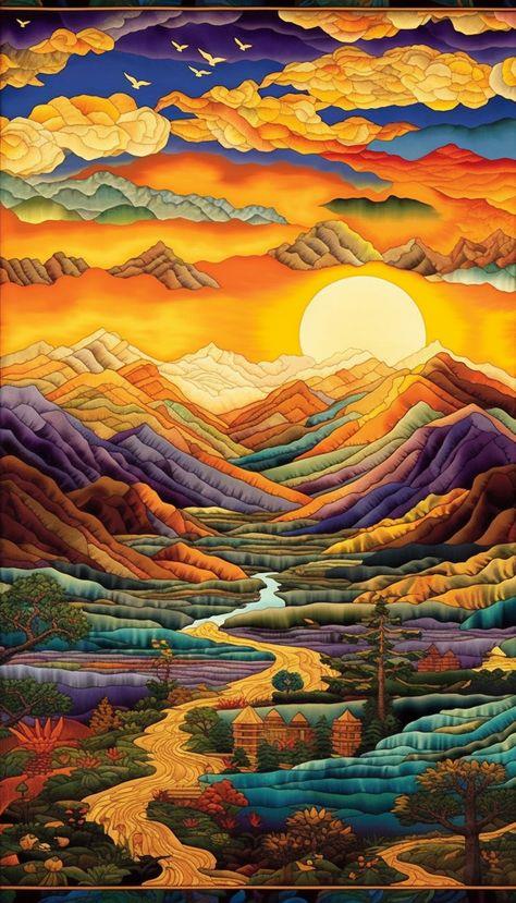 MANZARAMarcel Sanat Elmas Mozaik Tablo & Diamond Painting TurkeyM20176860Soyut Manzara 42x70cm-Marcel Sanat Elmas Mozaik Tablo