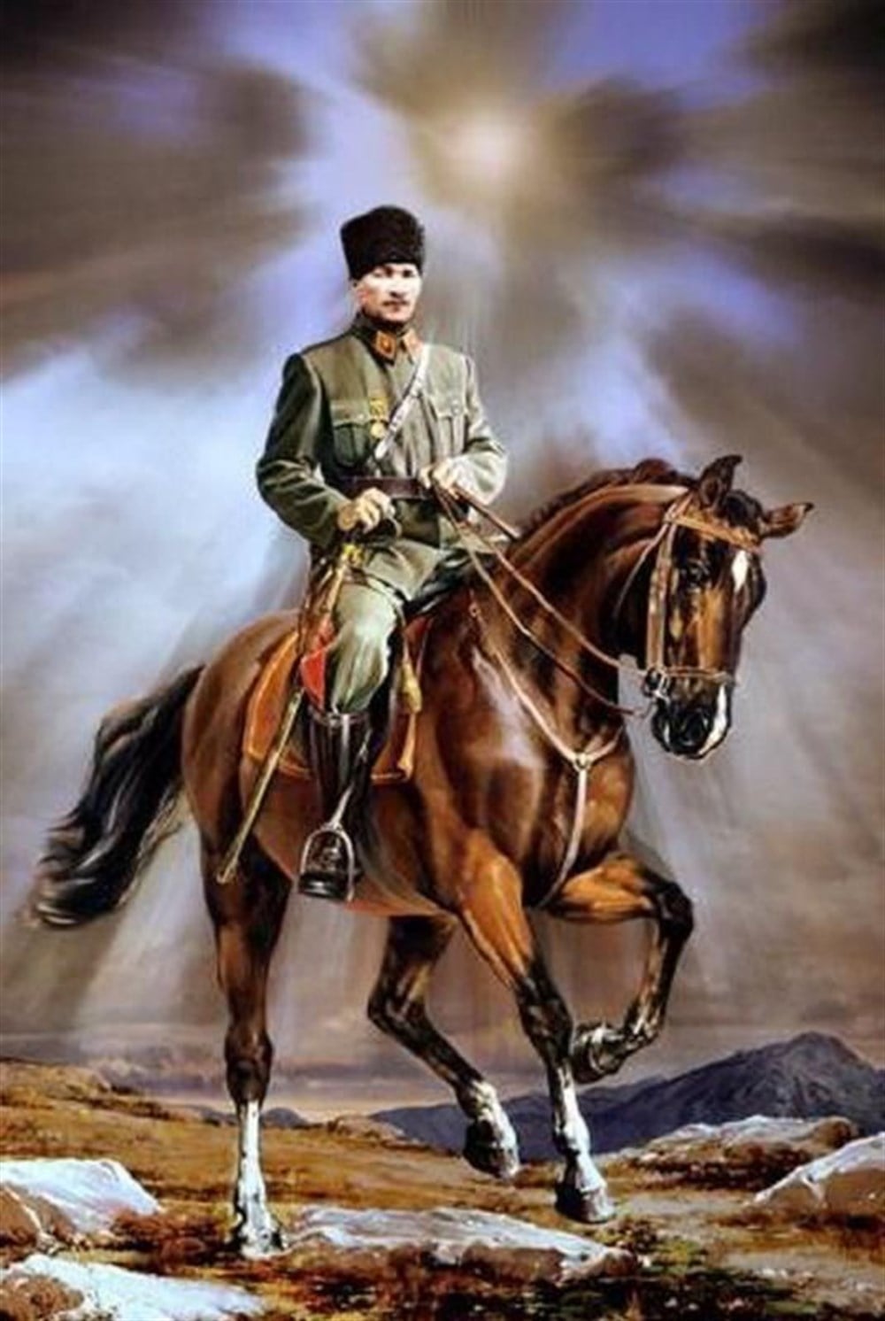 Marcel Sanat Elmas Mozaik Puzzle Tablo Atatürk 36X54 cm
